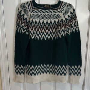 Alpaca wool Fair isle pattern sweater by American South Side